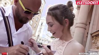BITCHESABROAD - Petite Tourist Angel Smalls Ends Up Having Rough Anal Sex - LETSDOEIT