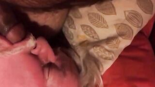 Daddy sucking  cub