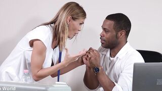 Nympho Nurse Kitana Lure Takes big black dick double penetration Plowing at the Clinic GP2540