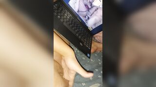 alone at home, I can't stay without a penis, I ejaculated my vagina to both cocks fucking into porn
