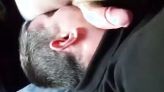 UK truck driver sucks local straight lad