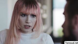 Busty Trans Woman butt fucked by her beareded stepdad