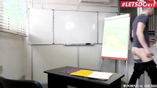 PORNO ACADEMIE - Curvy Teacher Valentina Nappi Does Double Penetration At School - LETSDOEIT