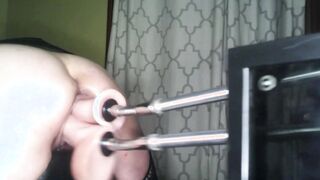 obedience Bench with the Sex Machine an fisting squirting cummed FULL VID