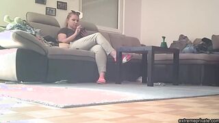 Caught my mom masturbating in clothes