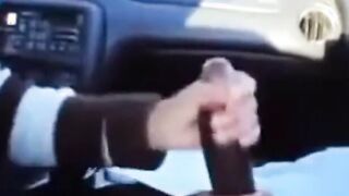 BBC gets a handjob in the car