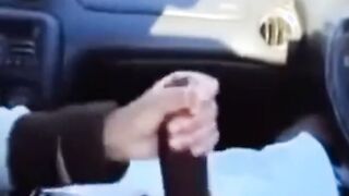 BBC gets a handjob in the car