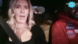 My crazy hubby makes me squirt on the motorway