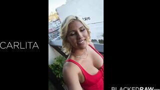 BLACKEDRAW Blonde milf Carlita ditches BF for big black dick