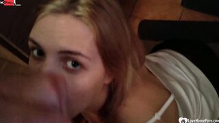 Beauty wifey is thirsty for her hubbys cum