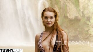 TUSHY Adrenaline junkie Little Dragon has double penetration adventure