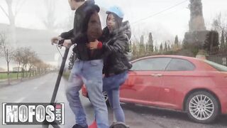 (Megan Fiore) Riding Her Scooter Before Jordi Comes Offers His Big Penis For A Better Rides - Mofos