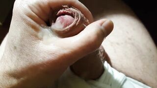 Uncut Cumshot Foreskin Play Orgasm watching Porn