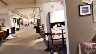 Naughty vagina with mouth into Furniture Market !