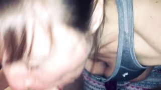 Friends Cougar Love’s Sucking Off my Young Cock Dry and Showing me her