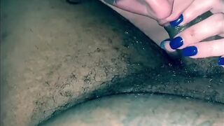 white snatch with mouth slurps her favorite long african penis