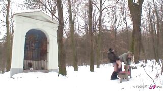 older guy seduce curvy nylon barely legal to banged! outdoor inside snow