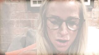 Bae Petite Blonde in Glasses Gets beauty Jizzed