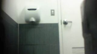 Cute Blonde Restroom Spy