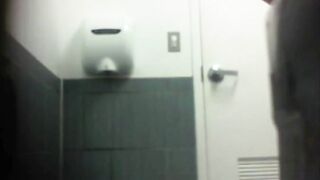 Cute Blonde Restroom Spy