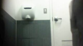 Cute Blonde Restroom Spy