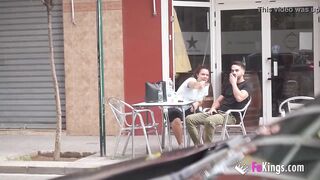 Long Boobed Mia proves her pickup skills with rookies in the street