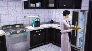 chinese Dad And Son Fucking Korean Sleeping Milf After They Had Dinner