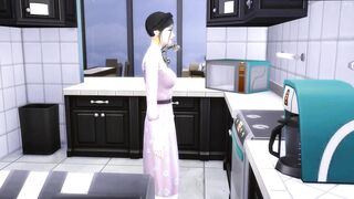 chinese Dad And Son Fucking Korean Sleeping Milf After They Had Dinner