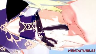 Genshin Impact Hentai - Lisa Sex in her House 3/3