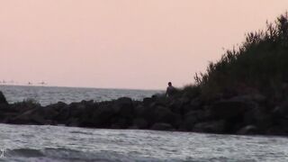Outdoor Sex on the Beach - WE GOT CAUGHT!