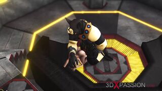Lusty Young Blonde Pounded Hard by Sci-fi Anubis in the Dominator Pyramid