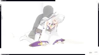 3D HENTAI Fucking RE ZERO Emilia Hard in her Voluptuous Booty