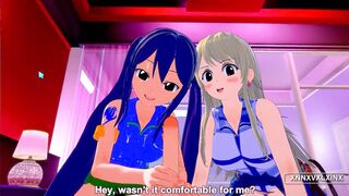 Wendy and Lucy 3-Way 3D Hentai POV - Fairy Tail - with