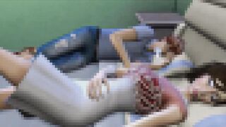 Korean Sister Fucks Sleeping Brother After Share Bed Waking Him