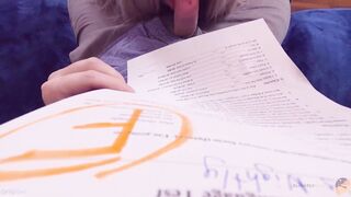 Please! Daddy, don't punish me for a bad grade!