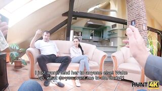 HUNT4K. Cuckold should watch how rich man fucks his mistress
