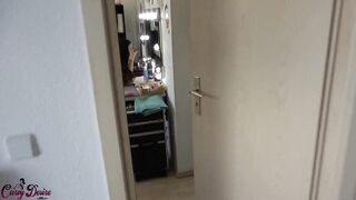 Stepbrother fucks stepsister while doing makeup