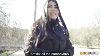 Dark Hair sexy Alina Crystall gets pounded on the street