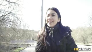 Dark Hair sexy Alina Crystall gets pounded on the street