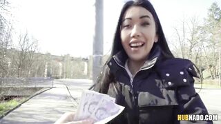 Dark Hair sexy Alina Crystall gets pounded on the street