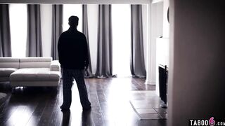 Insomniac stepdad lusts for Bombshell latina 19 year old step-daughter Savannah Sixx