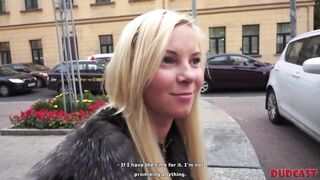Huge-haired blonde's snatch becomes the Russian agent's prey