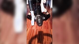 Girlfriend new high heels cleaning fem dom Deep throat Total domination