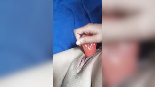They take water out of my twat with a latex penis and their hand