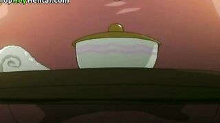 Hentai student meets busty Milf at home