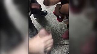 Fun in public bathroom