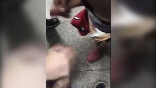 Fun in public bathroom