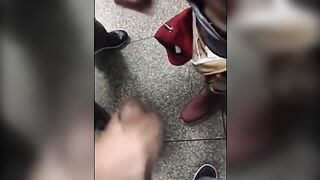 Fun in public bathroom
