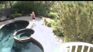 Tatted Blonde Rocker Women Gets A Cumshot Inside Her Panties