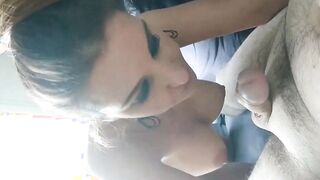 Gorgeous goddess is a blowjob lover
